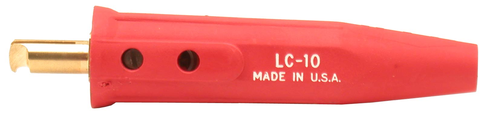 Connector, cable male #4 thru 1/0 red
